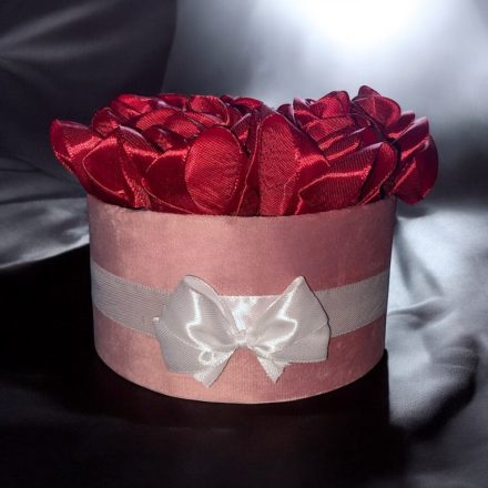 Bordó rózsabox (kicsi)