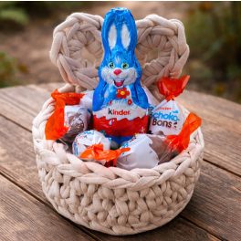 Horgolt húsvéti kosárka